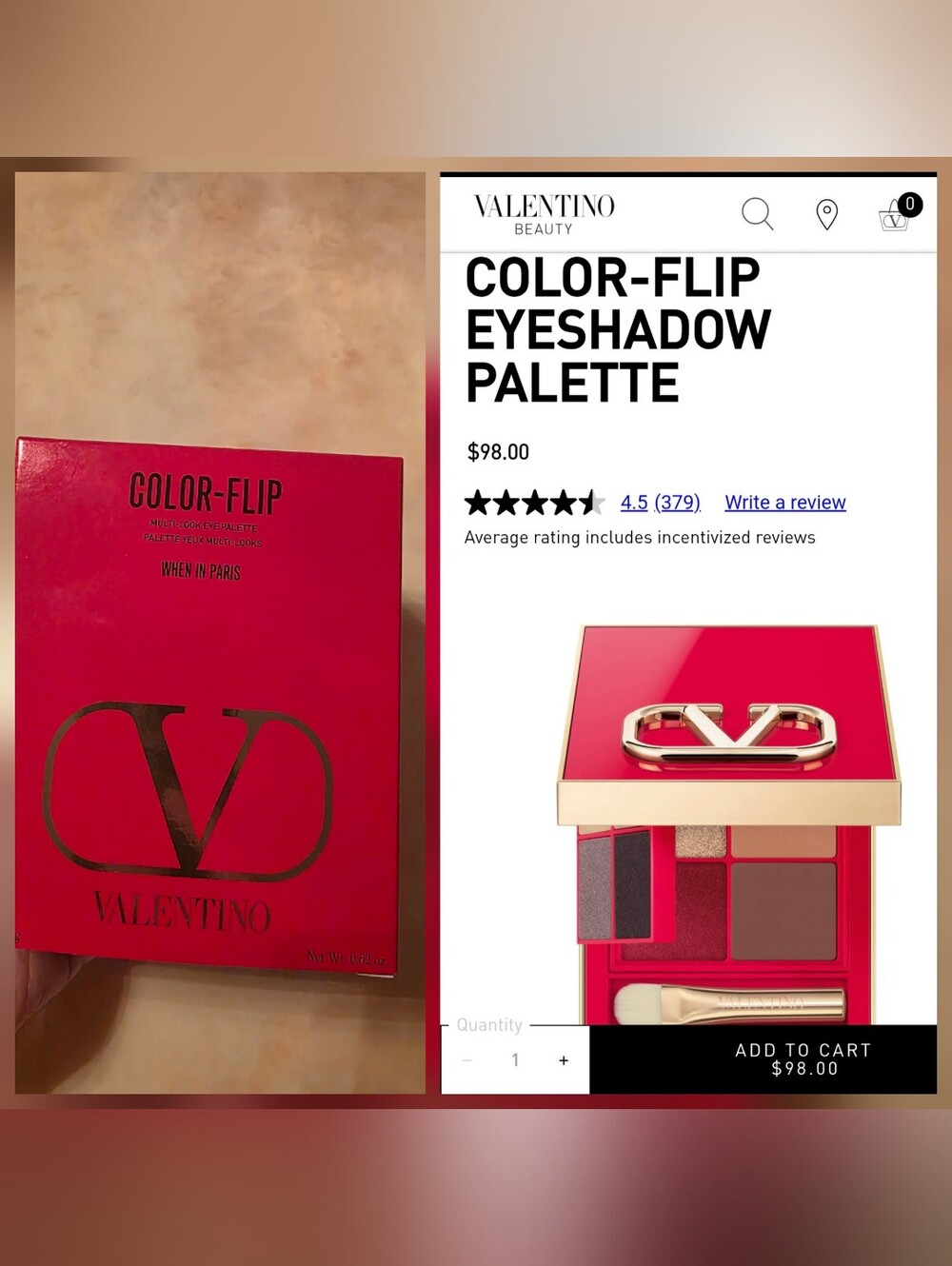 Valentino Color-Flip Eyeshadow Palette — When in Paris